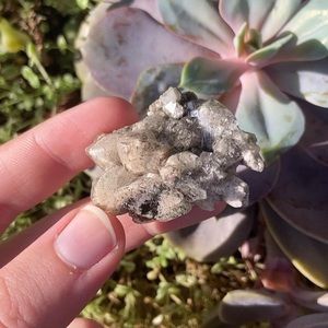 Smoky inclusion quartz elestial crystal cluster